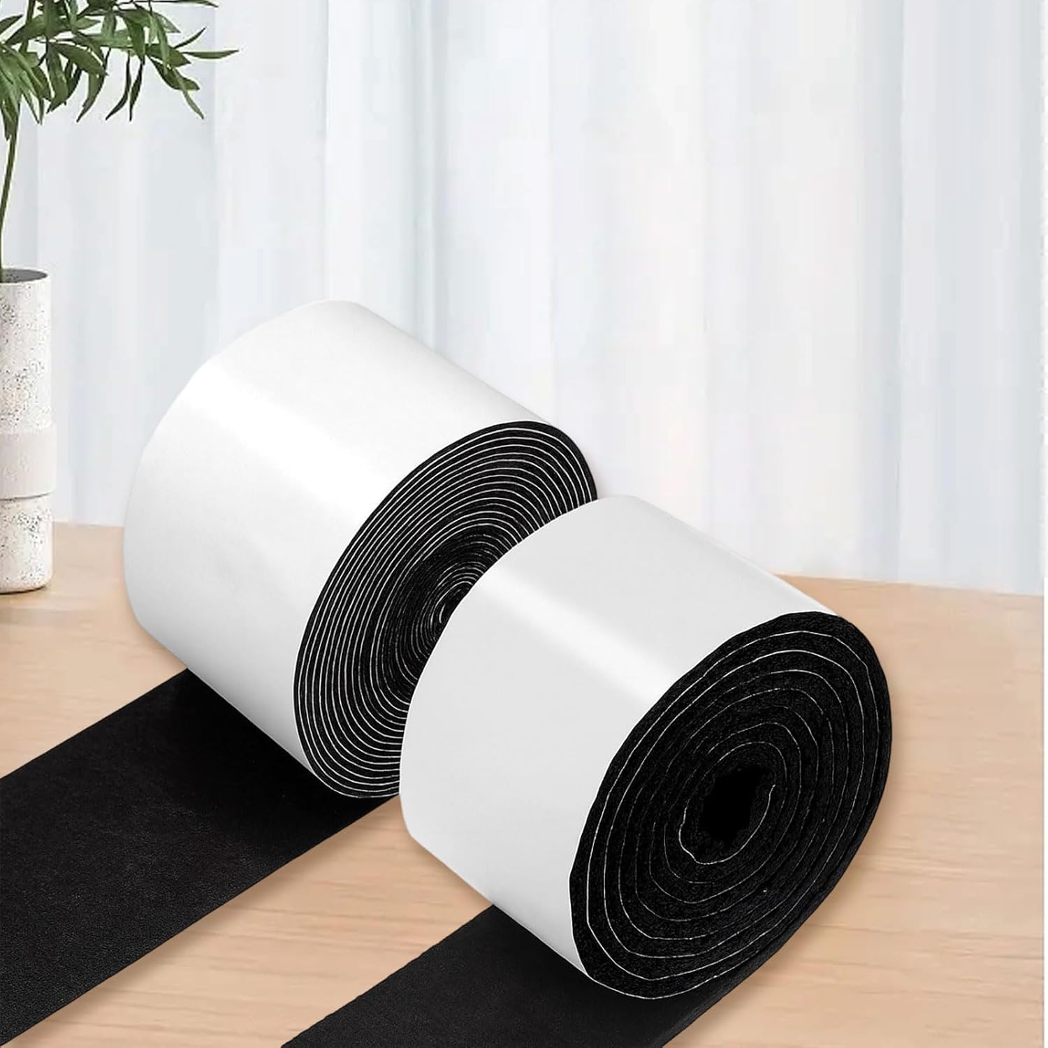 2 Rolls Felt Furniture Pads – 39.4"×0.8"×0.2" Self-Adhesive, Furniture Pads for Most Floors, Anti-Slip Chair Leg Pads