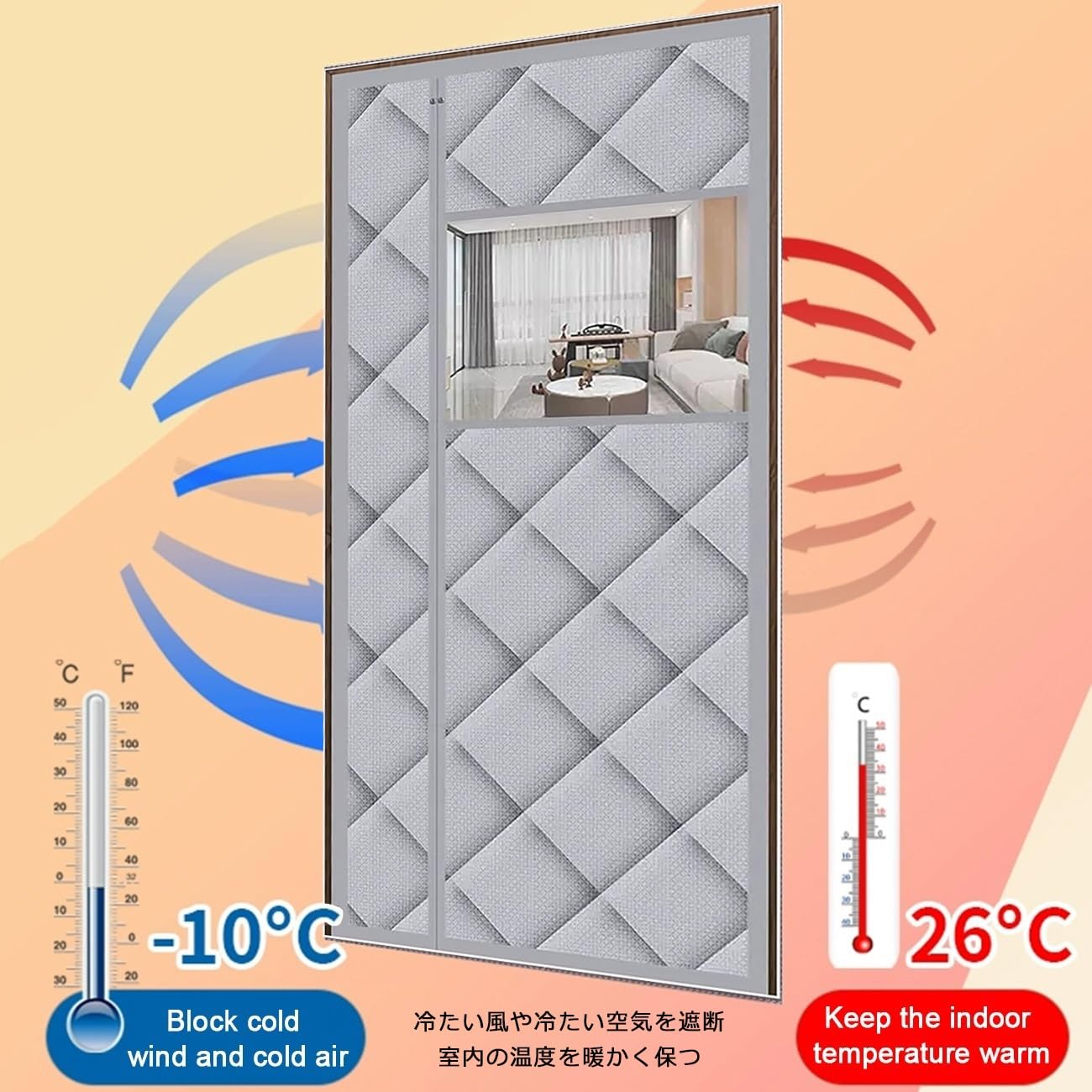 Magnet-Türvorhang Wärmeisoliert – 90x210 Cm, Winddicht & Energiesparend Für Wohnzimmer, Küche, Büro – Schwarz