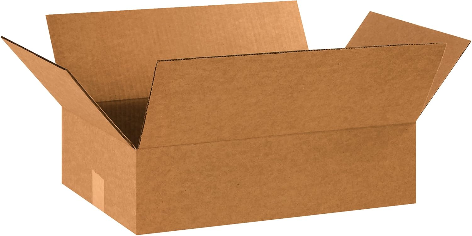 PARTNERS BRAND 18 x 12 x 5 Corrugated Cardboard Boxes, Flat 18"L x 12"W x 5"H, Pack of 25 | Shipping, Packaging, Moving, Storage Box for Home or Business, Strong Wholesale Bulk Boxes