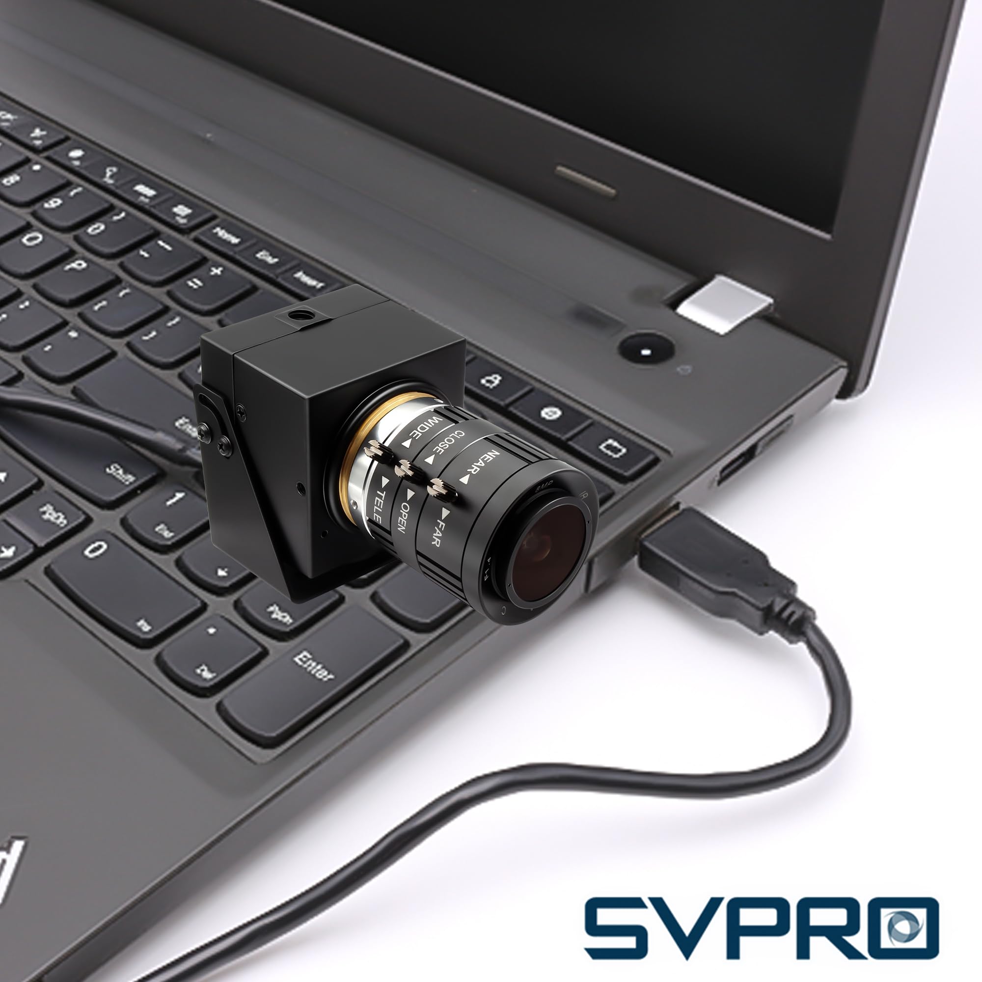 Svpro Telecamera USB 1080P Starlight Low Light Webcam con zoom 3,6-10mm, messa a fuoco manuale, visione machine industriale, UVC plug-and-play per computer e laptop