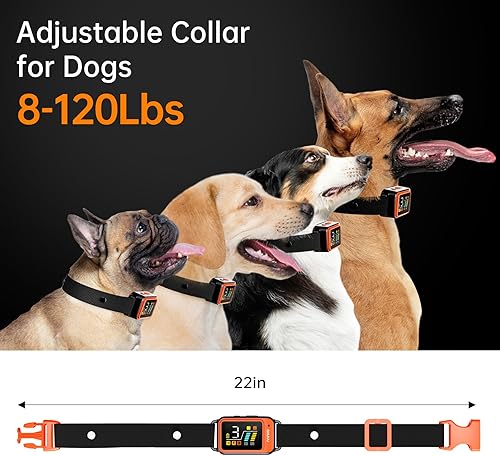 Miniatura 7 de Collar antiladridos para perro, collar inteligente recargable, collar de entrenamiento antiladridos con sensibilidad ajustable, vibración de pitido,