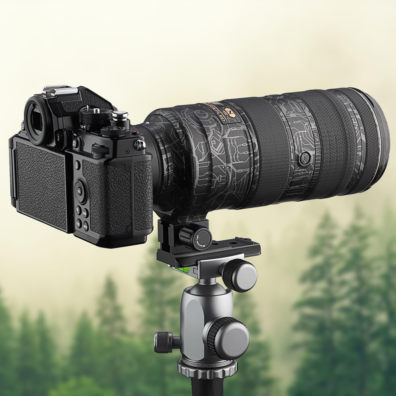 Haoge LF-N72 - Anello adattatore per treppiede per Nikon AF-S Nikkor 70-200 mm f2.8G ED VR I II, 70-200 mm f2.8E FL ED VR e 500 mm f5.6E PF ED VR con piastra a sgancio rapido Arca Swiss integrata