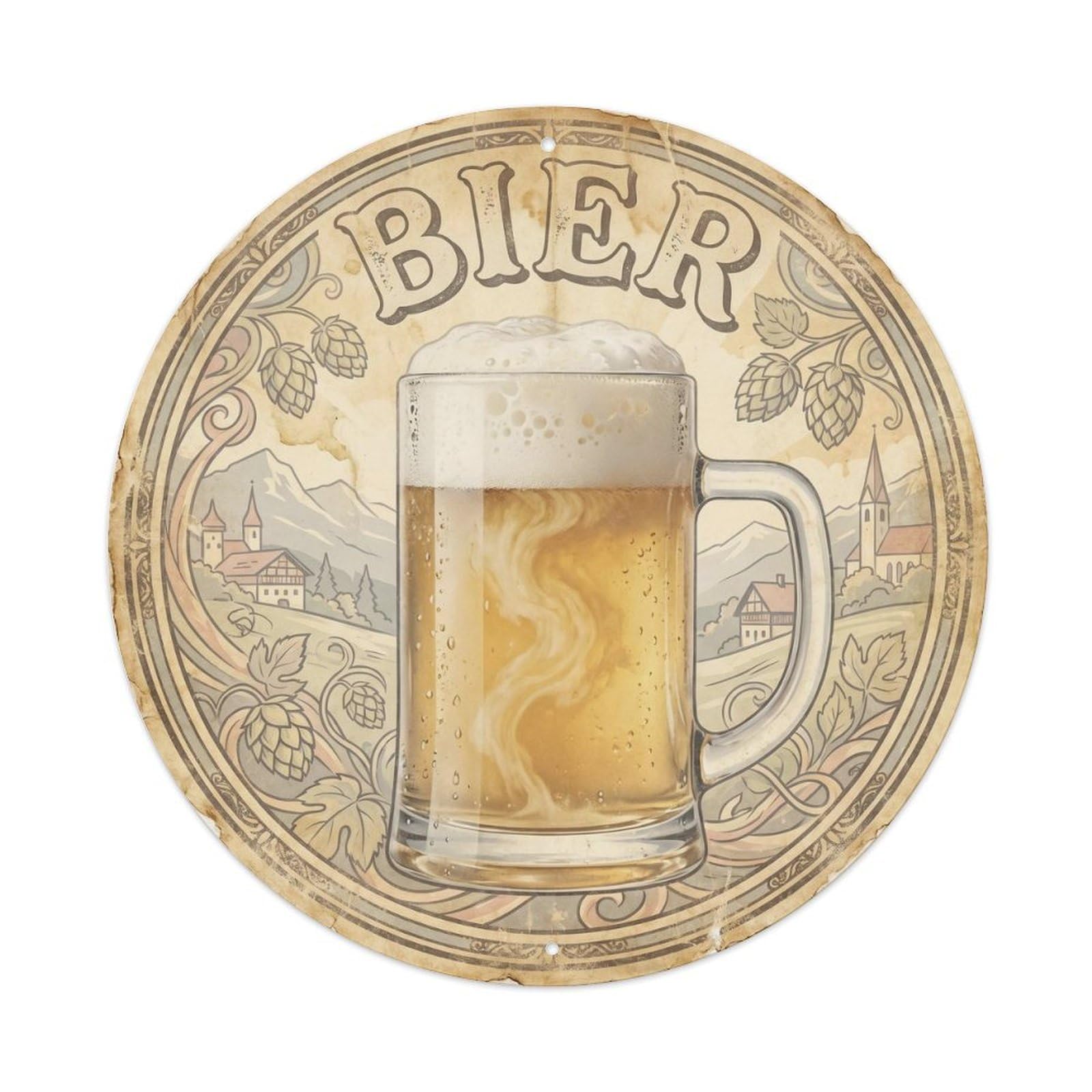 Brew House Beer Culture Austrian Travel Classic Diner Metal Tin Sign