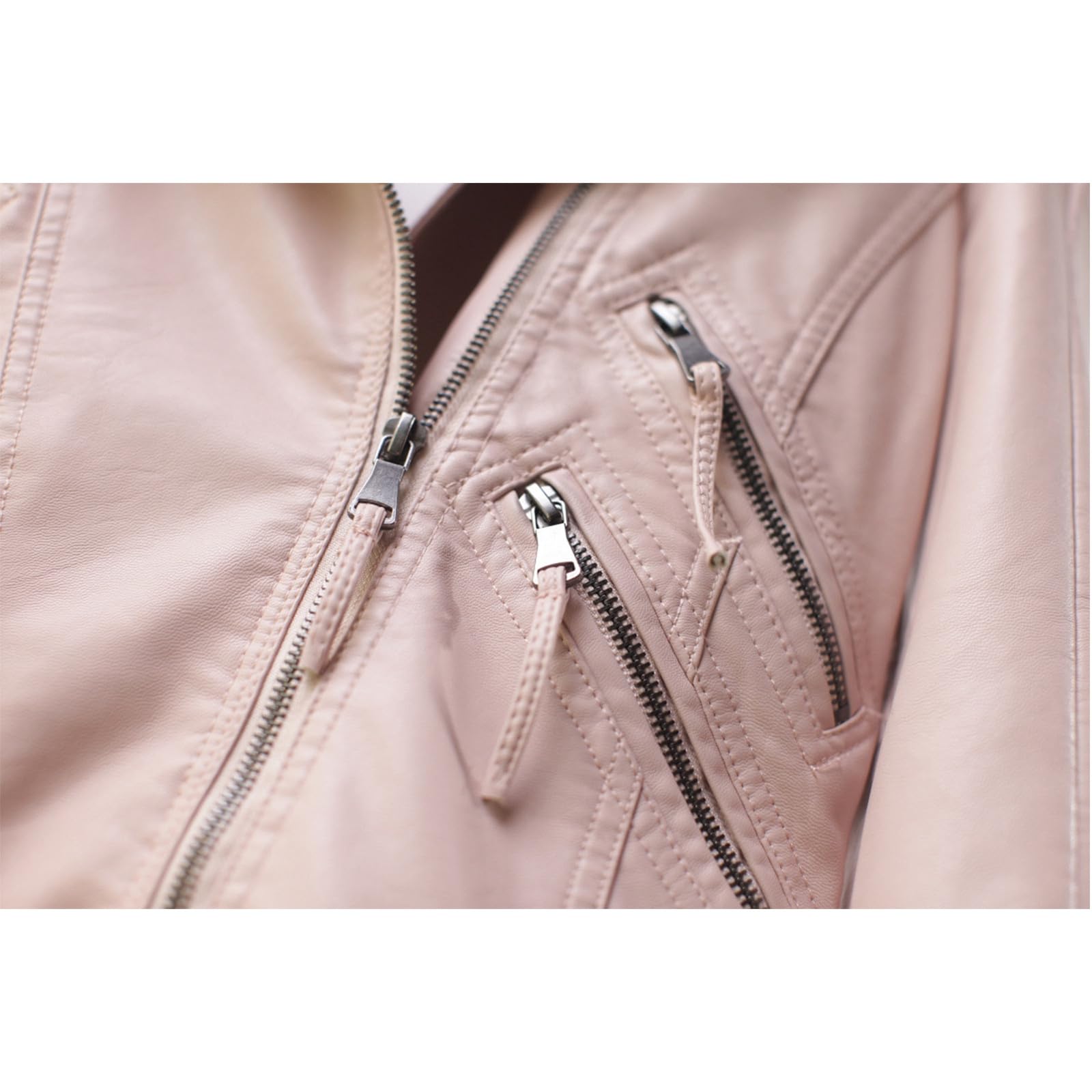 Jacke Damen Sommer - Kombinierbare Damen Lederjacke Kurz Slim Fit Design Mit Motorradreißverschluss Stilvolle Mode Für Vielseitige Anlässe