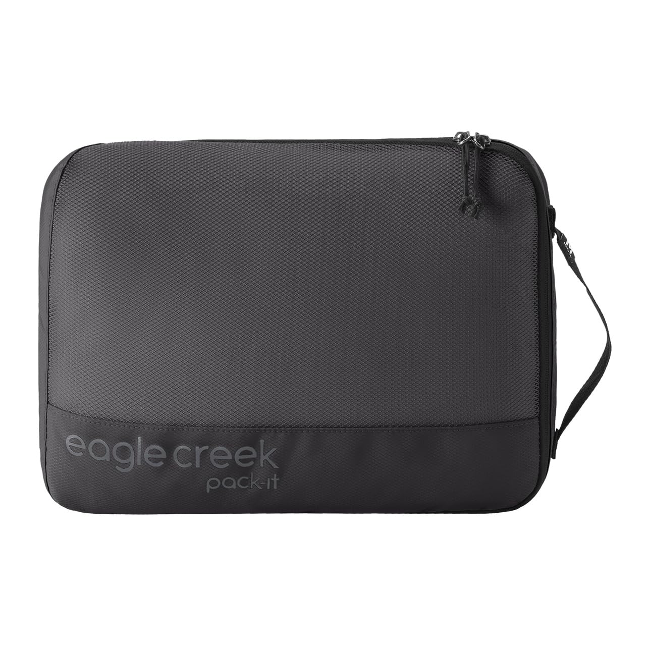 Eagle Creek Pack-It Reveal Cube, Medium, Black | Lightweight Packing Cube for Optimizing Luggage Space, Easy to Carry, Breathable Mesh Panel, Easy Grab Zipper