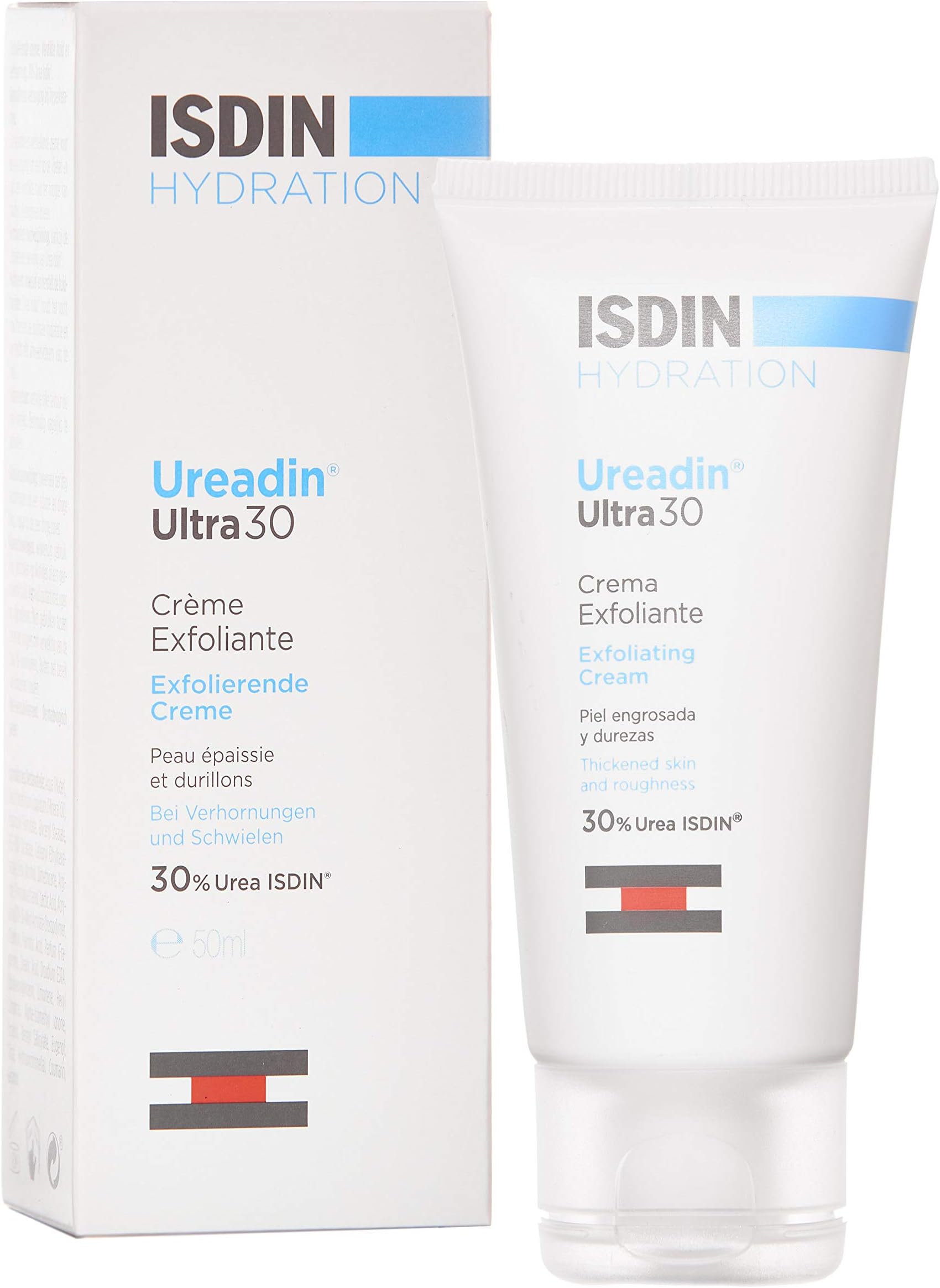 ISDIN Ureadin Ultra 30 Emollient Cream 50ml, Very dry and flaky skin | Maximum hydration and helps relieve itching