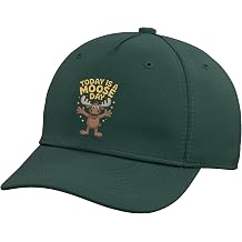 Today is A Moose Day Cute Funny Cartoon Canadian Animal Adjustable Baseball Hat
