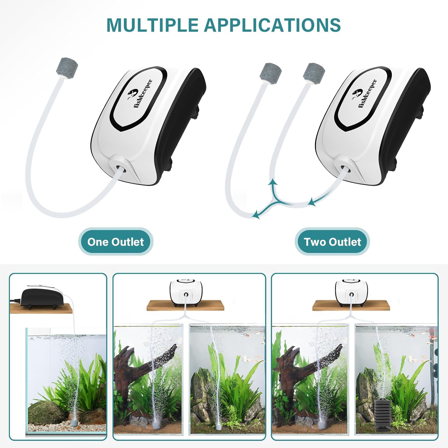 Fishkeeper air pump demonstrating super air pressure for deep tanks
