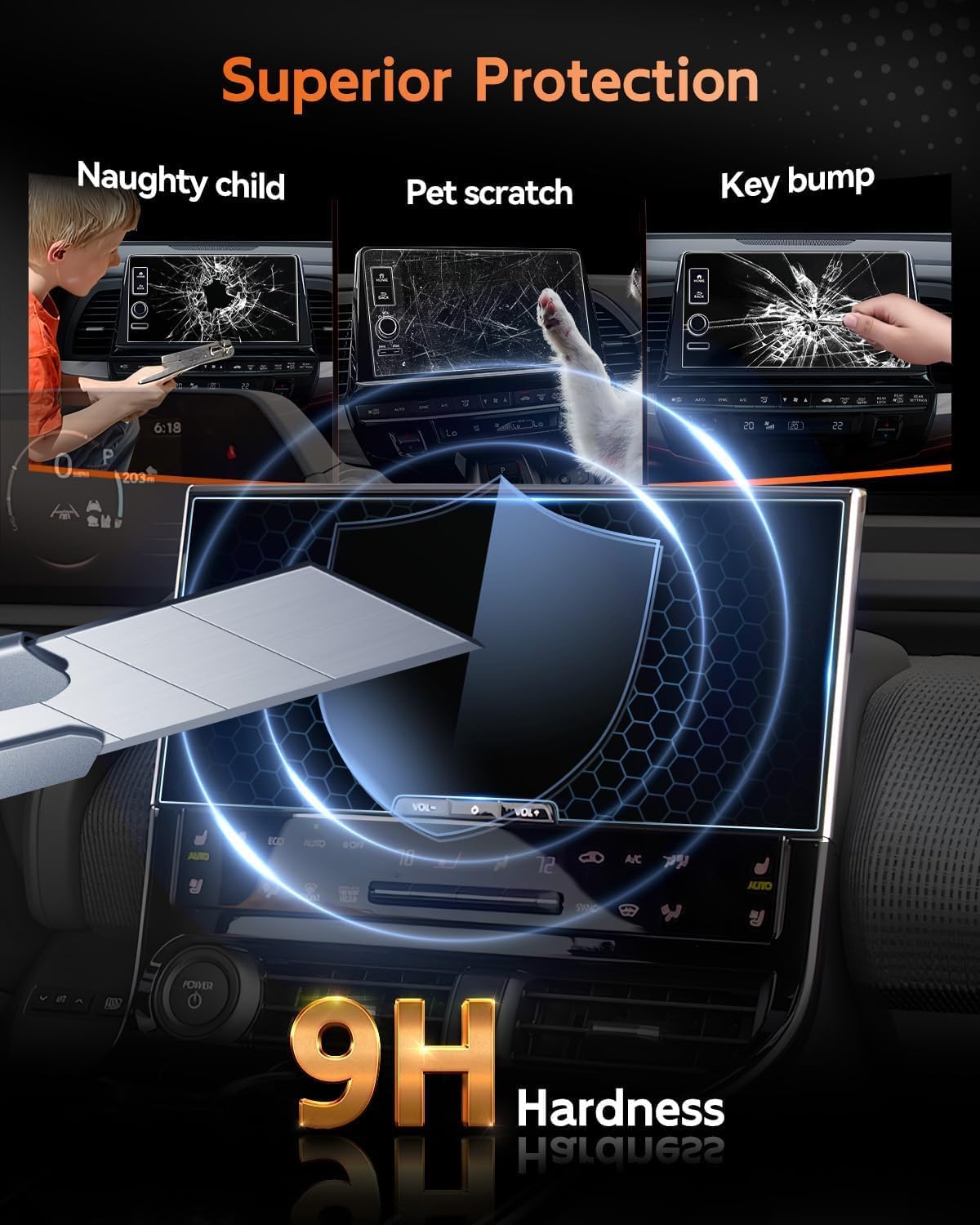 CDEFG For 2025 2026 Subaru Solterra Screen Protector - 12.3 Inch 9H HD Tempered Glass - 2023 2024 2025 Solterra Touchscreen Accessories