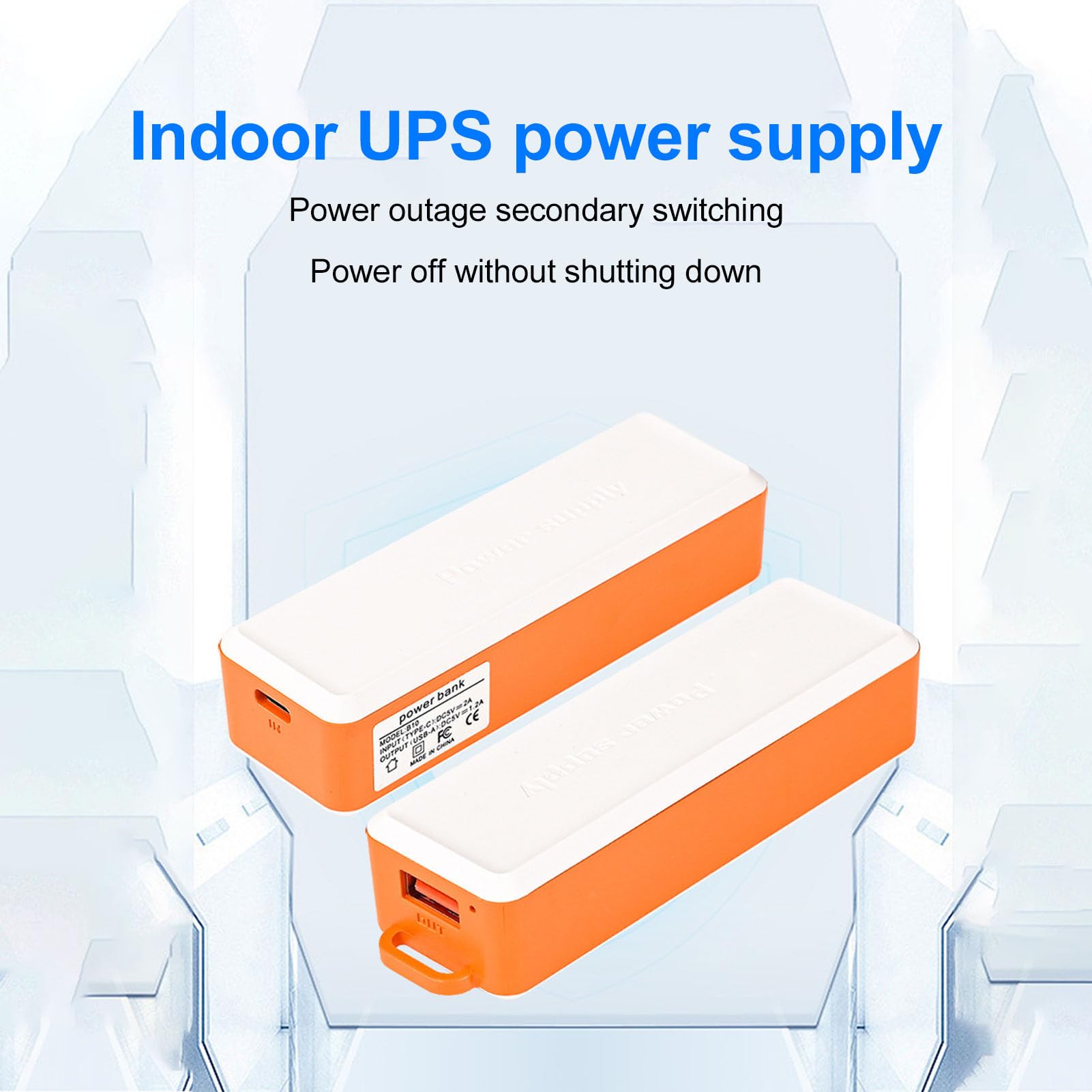 2600mAh Mini UPS Battery Backup, Alimentation avec Une Sortie d'entrée USB pour la caméra de sécurité, Une uvegarde CC NS Interruption 5V pour Les routeurs