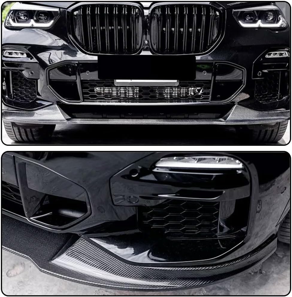 X5 Carbon Fiber Front Lip Compatible with BMW X5 G05 M Sport 2019-2022 Front Splitter, UV-Resistant High-Gloss Finish, Lightweight & Durable, Auto Parts Anti-Collision Protection