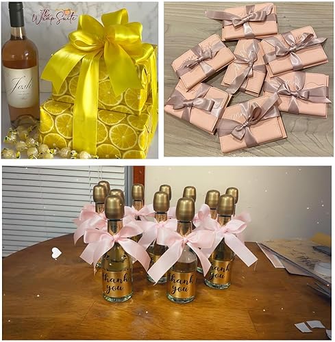 Miniatura 4 de Cinta rosa de 38 pulgadas de ancho y 25 yardas de largo, adecuada para manualidades, coronas, decoraciones de fiesta de boda, Navidad, lazos para el