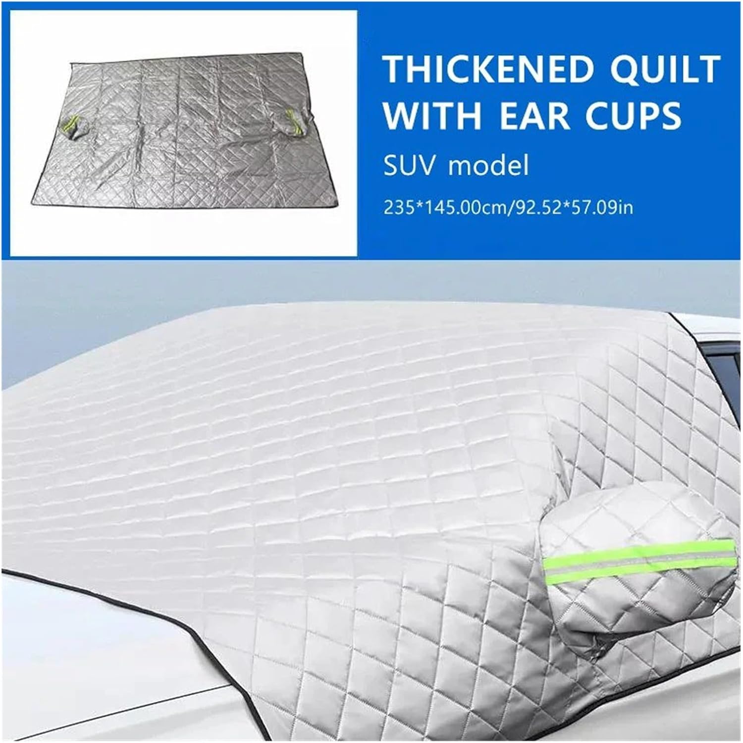 Snow Protection for Cars Thickened Car Windshield Snow Cover Winter Front Windscreen Anti-ice Exterior Shield for Sedan SUV(235x145cm SUV)