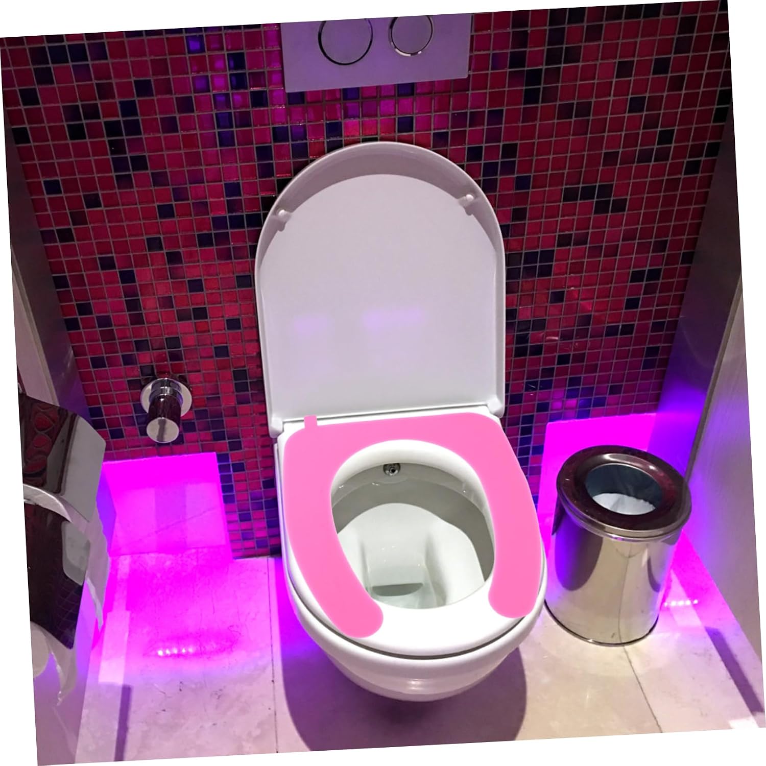 Silicone Toilet Seat Cover Reusable Washable Mat Detachable Design for Easy Cleaning Portable for Travel for Home and Public Restrooms