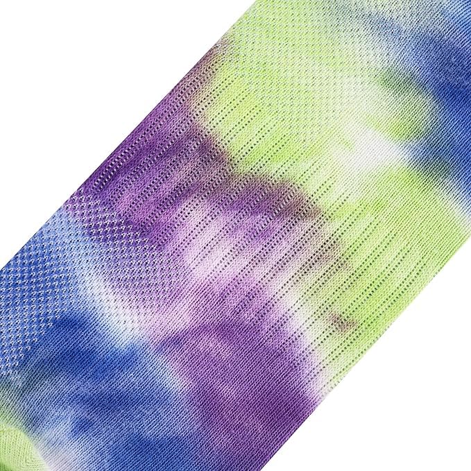 Image of Odd Sox - Basix Unisex Tie Dye Collection Crew Socks - Soft Cotton Blend, Breathable Cushioned Fit, Medium & Large Sizes