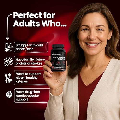 Miniatura 6 de Suplemento de lumbroquinasa de 40 mg (60 cápsulas)  Actividad máxima  800.000 UI  Enzimas lumbroquinasas puras Enzimas digestivas, mejor que el