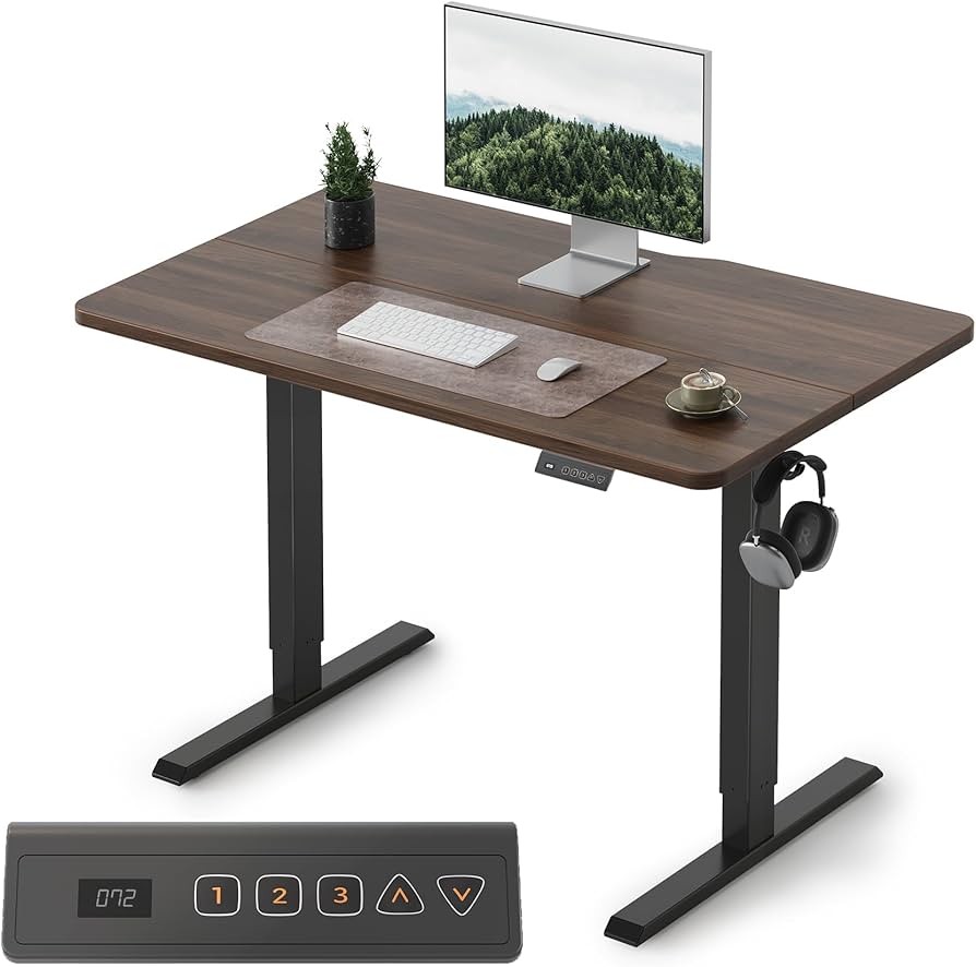 FEZIBO 電動 昇降式デスク 幅100cm 奥60cm 高さ72-118cm Amazon | FEZIBO 電動 昇降式デスク スタンディングデスク 幅100cm