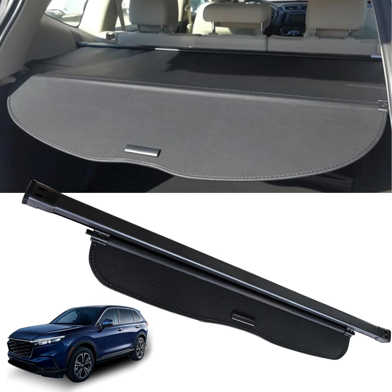Cargo Cover Compatible with Honda CRV 2023 2024 2025, Retractable Rear LuggageTonneau Shield, Trunk Security Cover Anti Peep Anti UV for CR-V