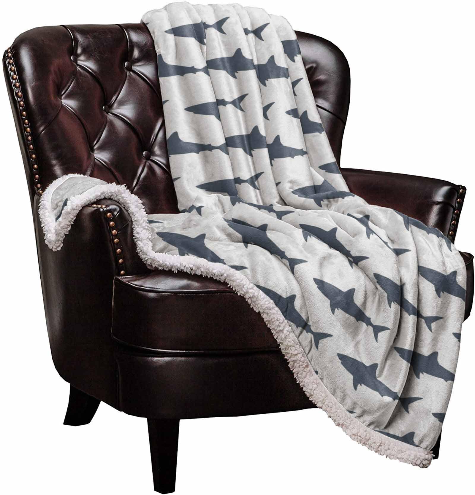 Roses Garden Sherpa-Decke – Doppelseitig Flauschig, Super Warm, 40x50 Zoll, Mit Eulen-Muster