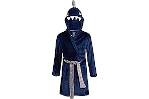 Plush Fleece Bathrobe: Sharks, Cyclops, Dinosaurs, Bears