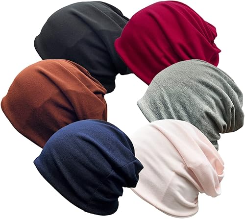 JarseHera Gorro holgado para mujer, 6 piezas, para dormir, para quimioterapia, cáncer, turbante