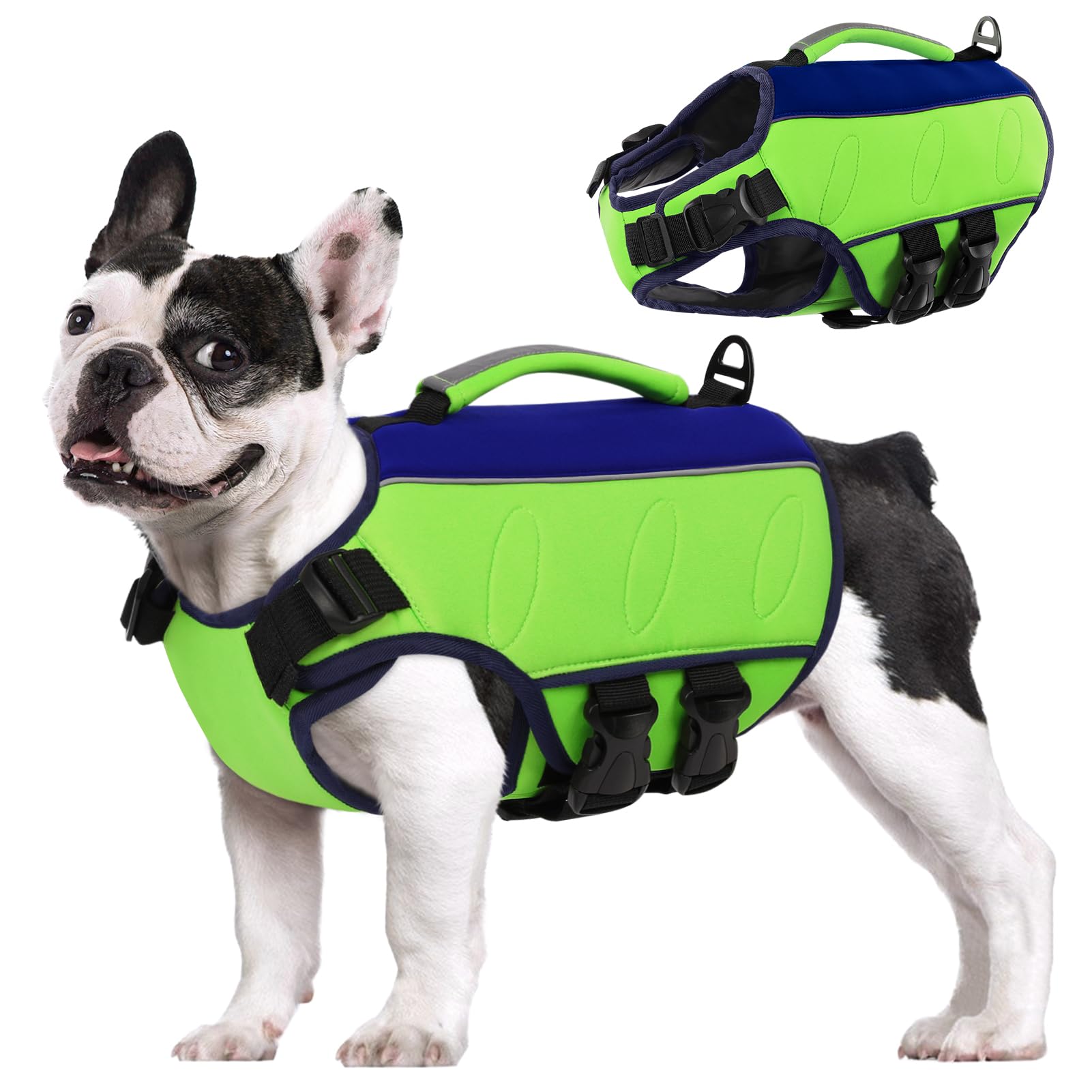 AOFITEE Schwimmweste Hund L, Verstellbar Hundeschwimmweste G