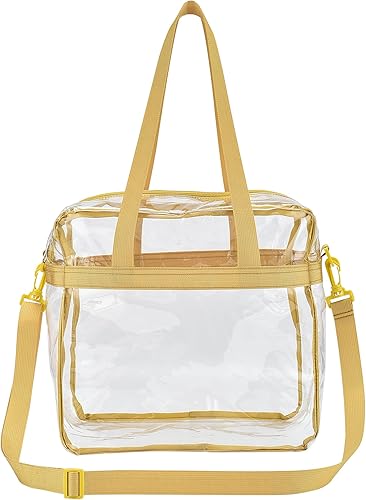 Vista 381 de Oraben Bolsa transparente transparente aprobada para estadios de 12 x 6 x 12 pulgadas, bolsa de estadio para trabajo, juegos deportivos, gimnasio