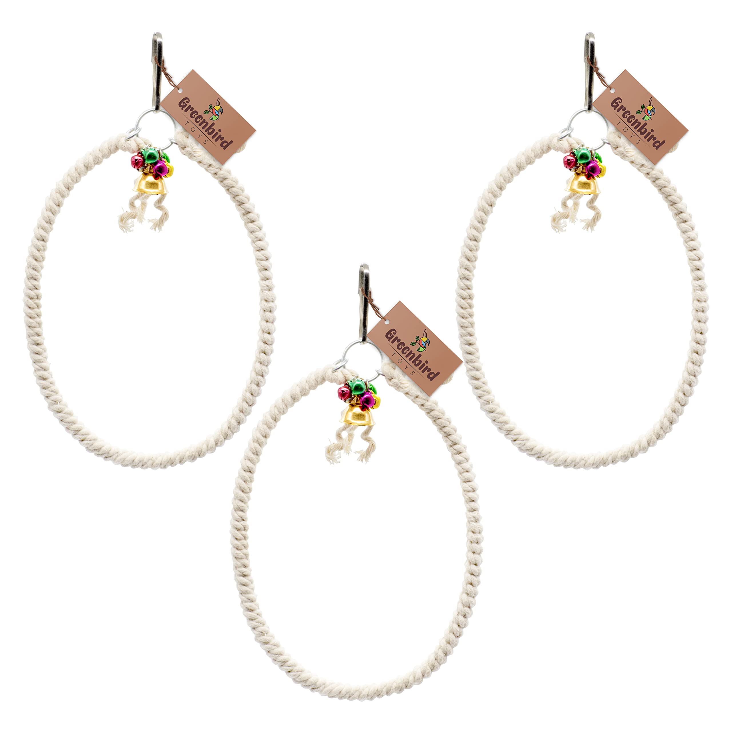 GREENBIRDS Toys Oval Interactive & Playful 3 Cotton Threaded Ring Perch for Cage (Pack of 3) Hanging Toy for Bird Parrots, Cockatiel, Lovebird, Budgerigar, Finches Small & Medium Size Birds (B0BR3YPV6M) Amazon Price History, Amazon Price Tracker
