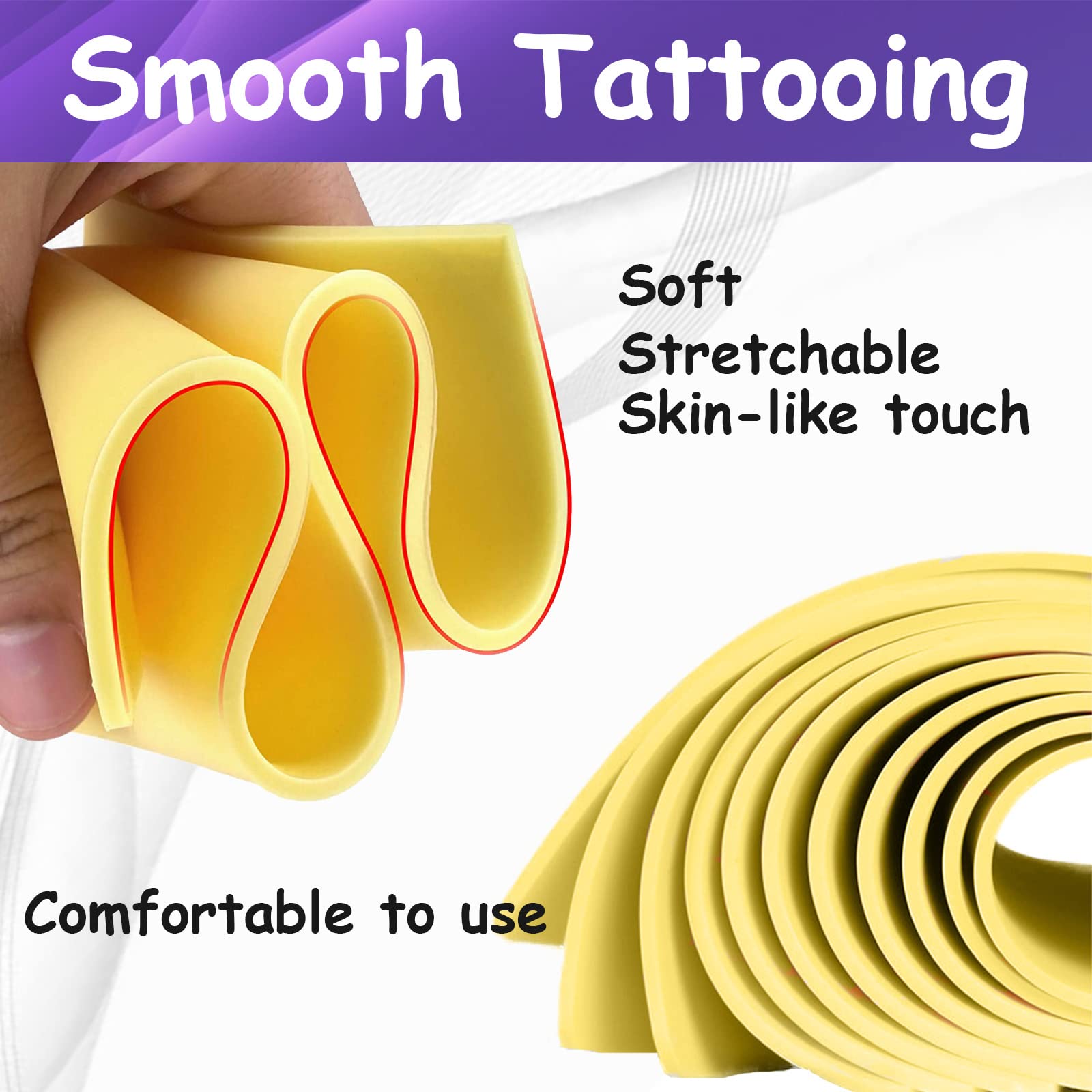 Skin finte da 3 mm, 5 pezzi, 20,3 x 30,5 cm, spessore 3 mm, pelle sintetica per tatuaggi, morbidi cuscinetti in silicone per esercitarsi sulla pelle Piel Sintetica Para Tatuar
