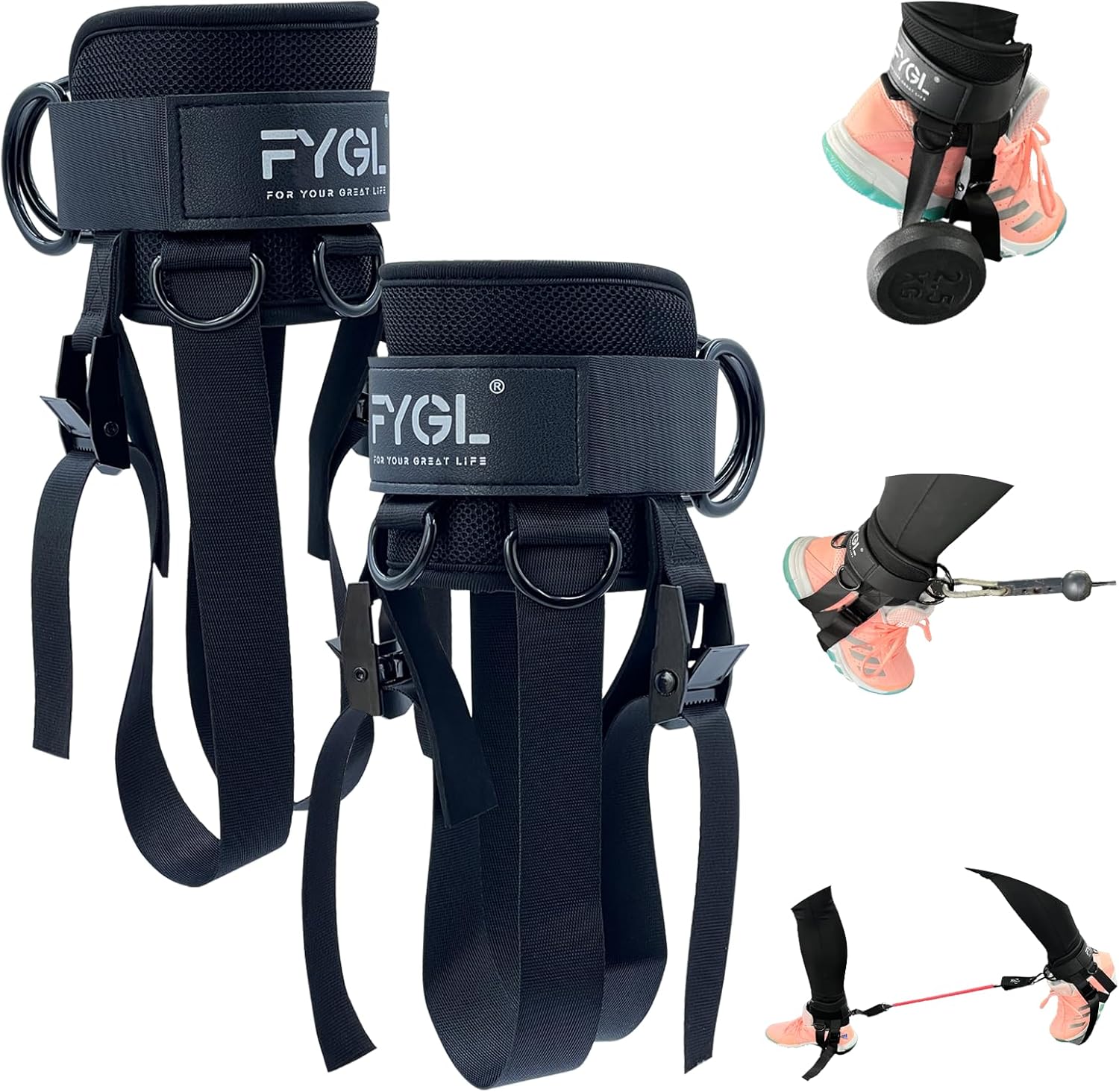 トレーニングに✨FYGLケーブルマシン用アンクルストラップ レッグストレングスト Amazon.co.jp: FYGLケーブルマシン用足首ストラップ＆レジスタンス
