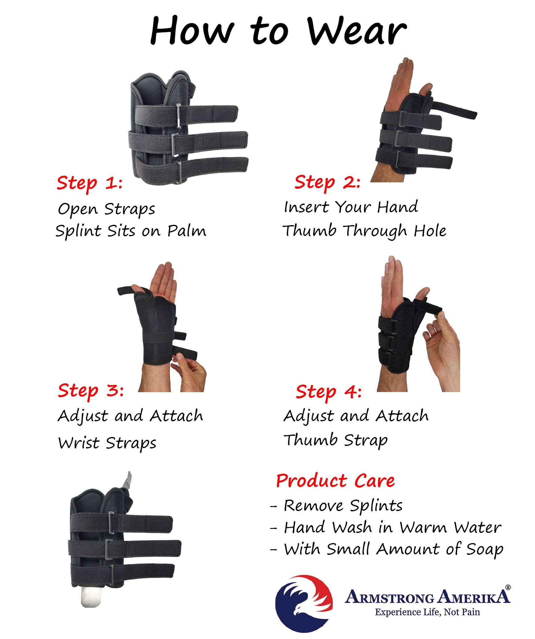 Buy Thumb Spica Splint & Wrist Brace Short Wrist Splint & Thumb
