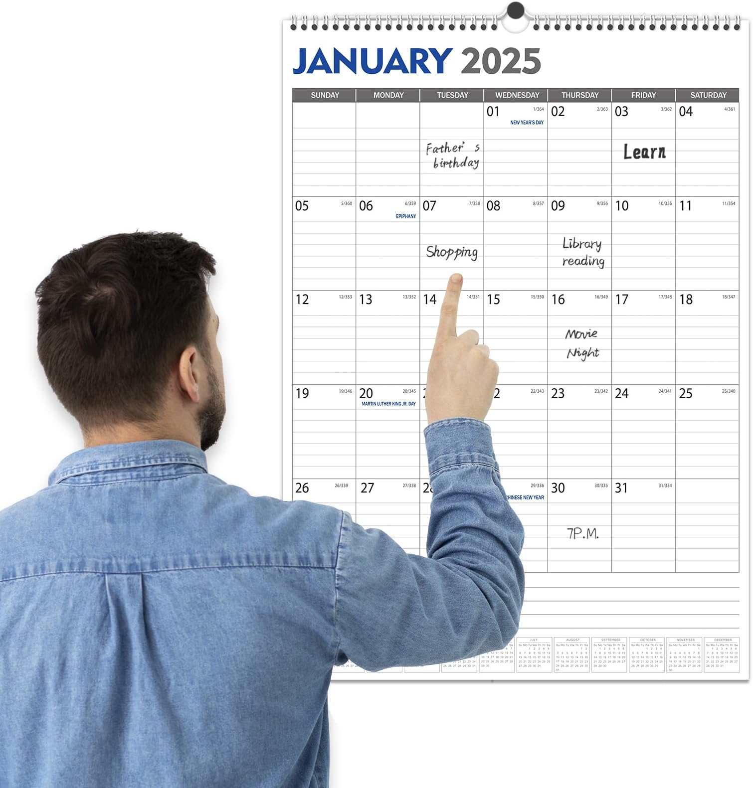 GuassLee Large Wall Calendar 20252026, 22"x15" Vertical