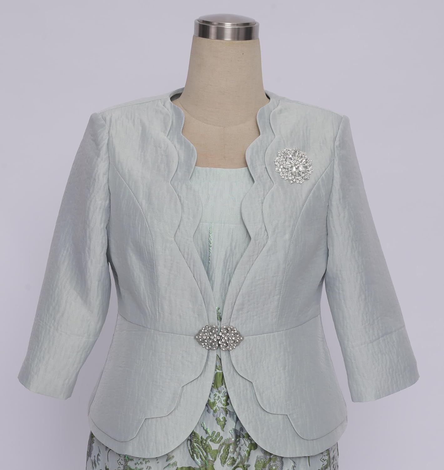Jacquard Embroidery Jacket Church Set Plus Size Formal Attire Jacquard Dress Jacket Set Elegance Outfits Wedding Party