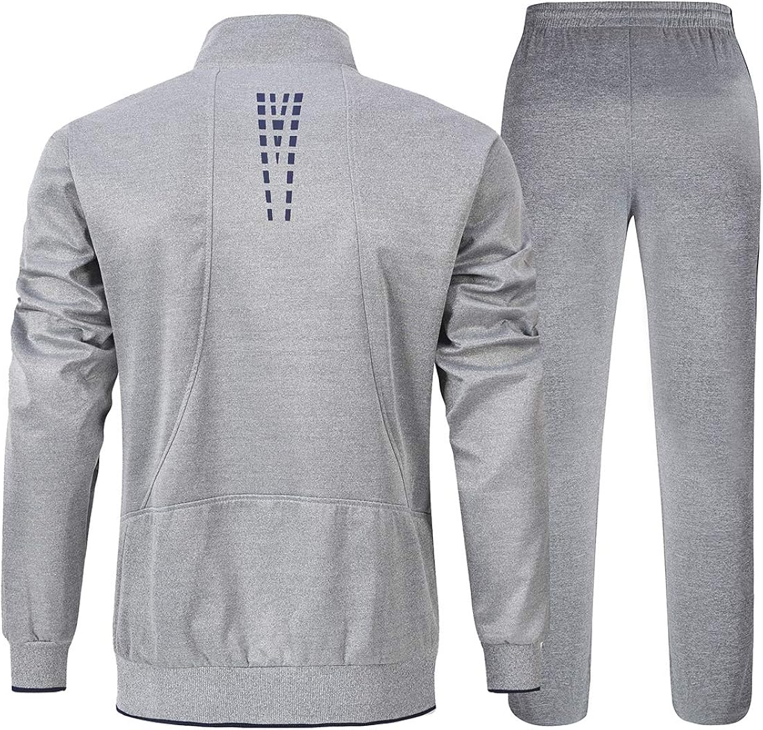 YSENTO Men's Track Suits Sports Sweatsuits Full Zip Jackets Athletic Pants Zipper Pockets : Sports & Outdoors