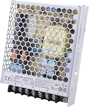LRS-100-12 100W 12V Single Output Power Supply - 8.5A, Universal Input, IP20, UL/cUL Listed - for Industrial Applications, Automation, and More
