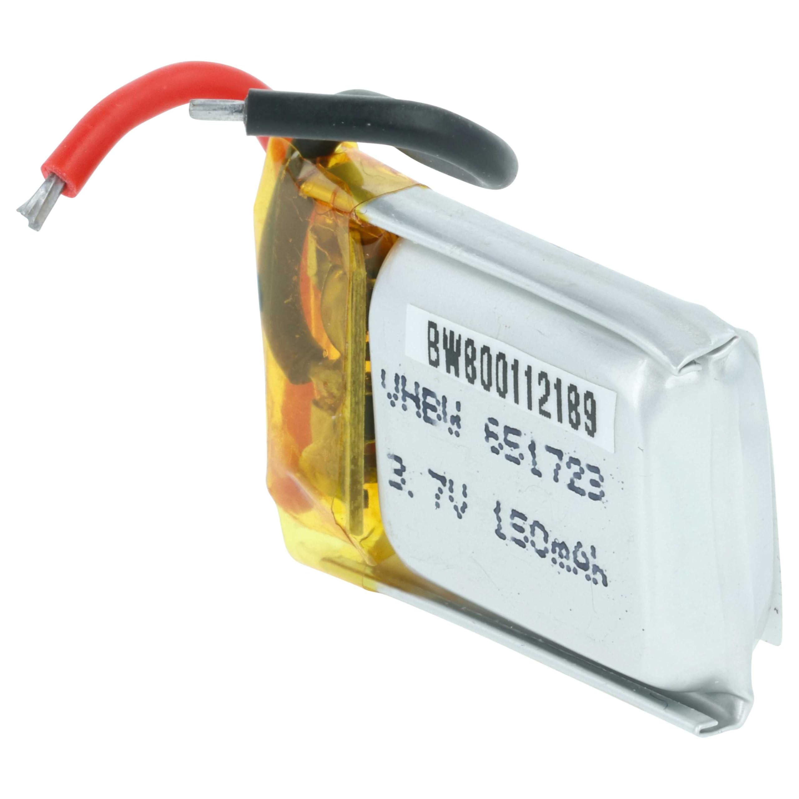 vhbw 10 x akumulator do modelarstwa, np. Racing Car | Helikopter, samolot (150 mAh, 3,7 V, litowo-polimerowy, 25 x 17,5 x 7,6 mm, 2-pinowy Walkera)