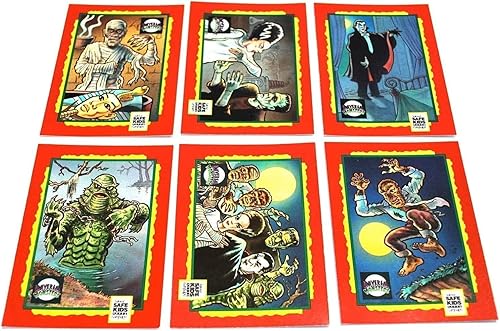 Miniatura 4 de Paquete de monstruos terroristas, caja clásica universal de figuras de terror, paquete de personajes de palabras de Mash + tarjetas coleccionables