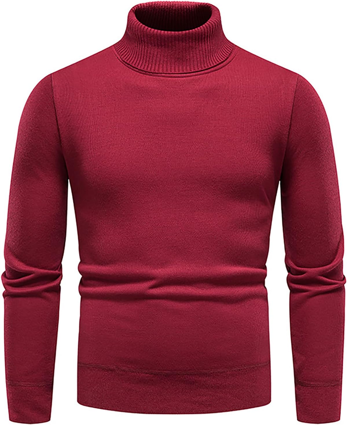 Ymosrh Sweaters for Men Men's Autumn and Winter Casual Knitted Solid Color Decorative Pattern Sweater