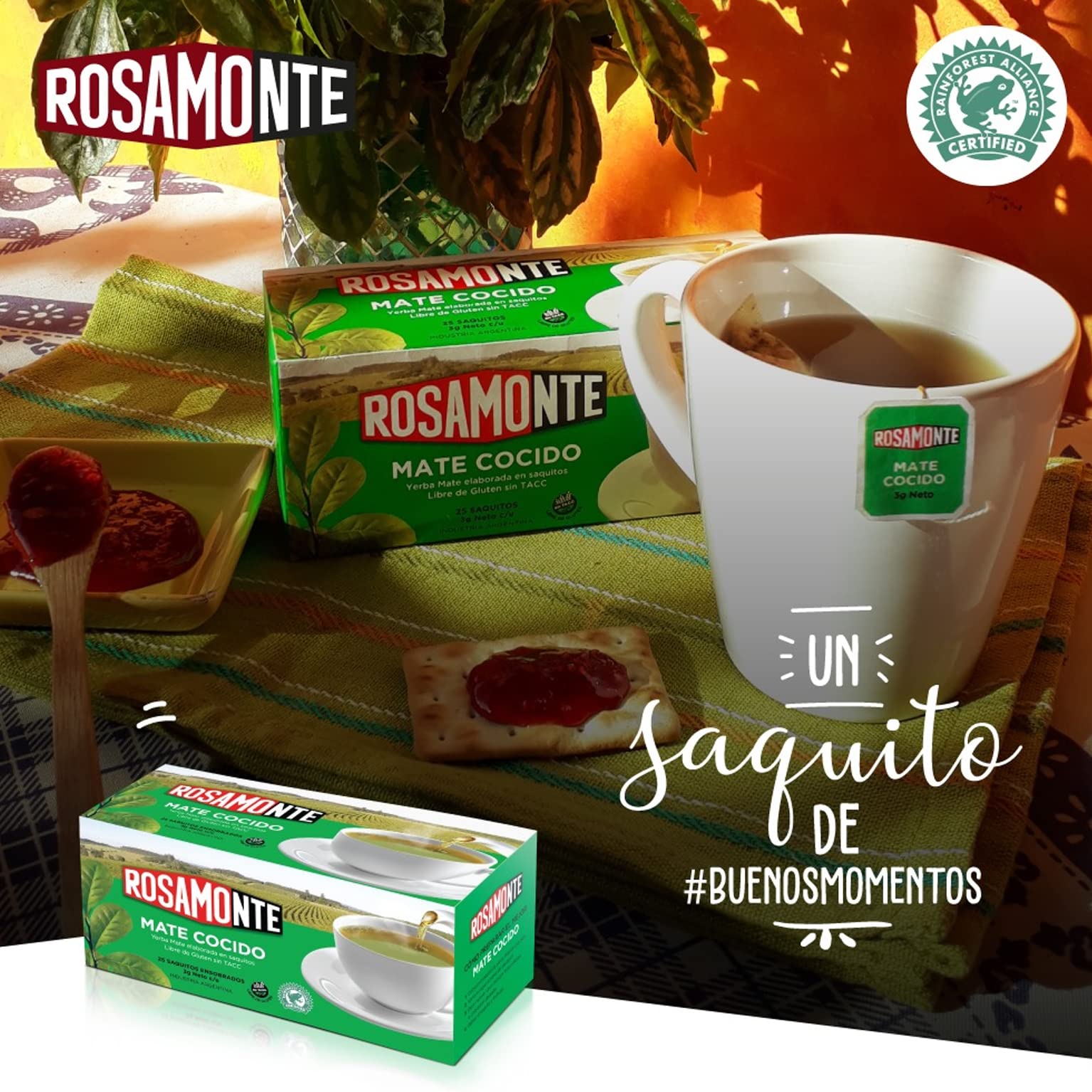 Rosamonte Yerba Mate Tradicional en sobres de 150g - El tiempo de maduración es de 12 meses
