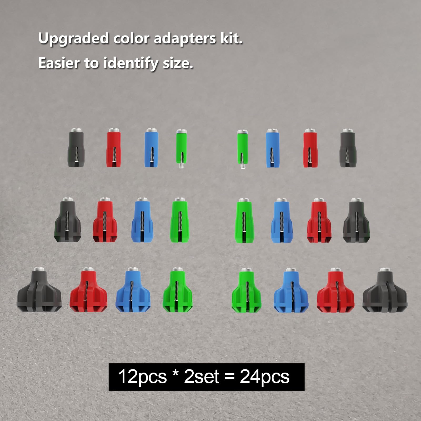 Angeebin Universal Adapters for Red or Green Laser Bore Sight, Include .17 to .78 Calibers Boresighter’s Tip (2 x 12 Sizes)