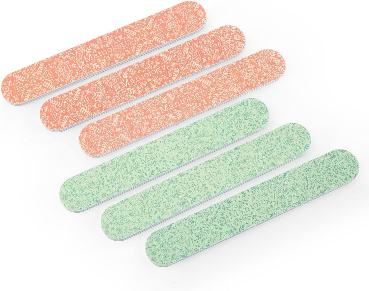 Maniology Emery Board Nail File Set, 6 Pieces Nail Care Buffer Tools