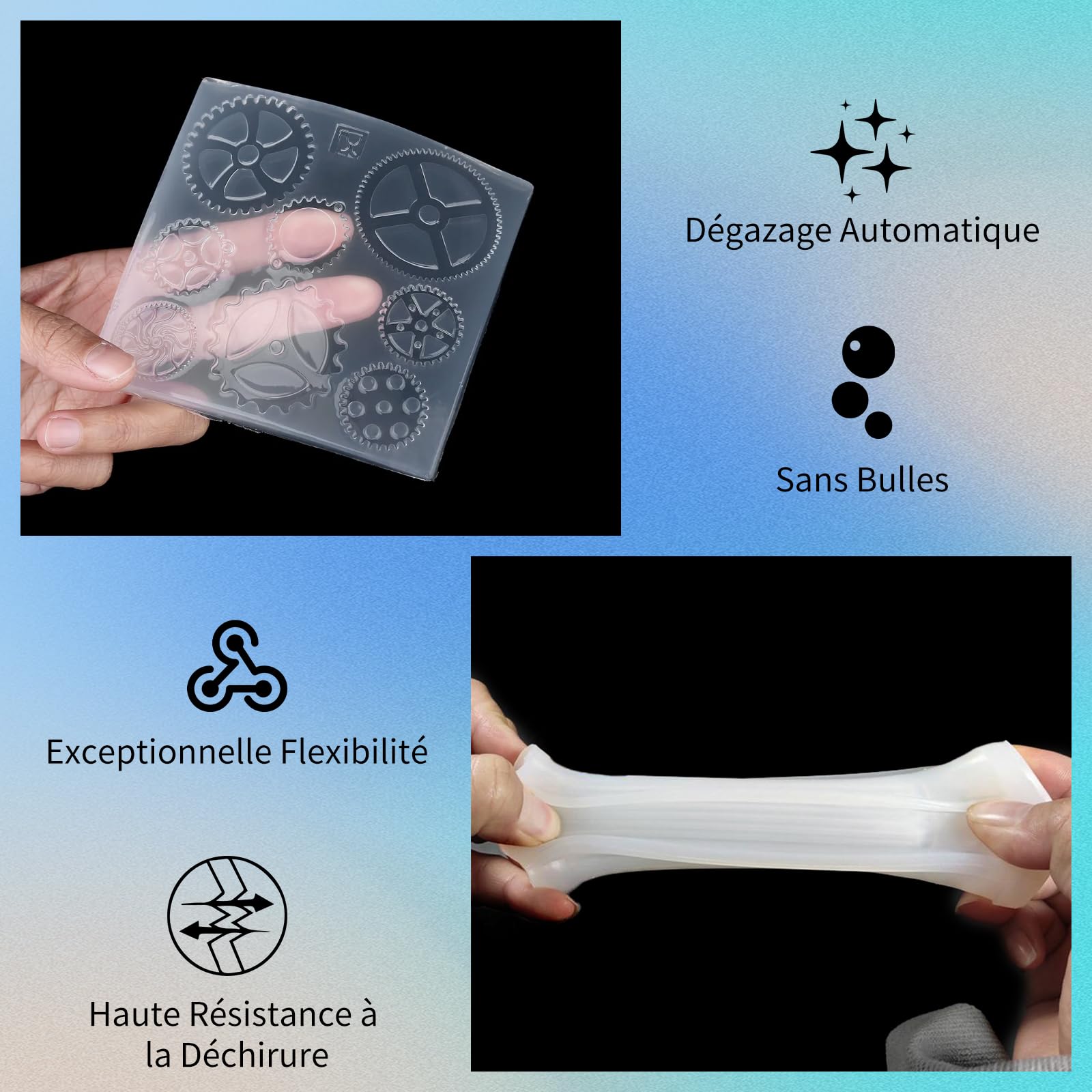 SIHOOPE Kit de fabrication de moules en silicone liquide A20 - 1 l - Convient à l'usage alimentaire - Pour bricolage, moulage en résine, savon, bricolage, gâteau, boulangerie
