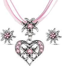 NVTRSD 3 Stück Trachtenschmuck Damen Oktoberfest Accessoires Dirndl Kette, Trachtenschmuck Damen Set Trachtenkette Damen Oktoberfest Damen