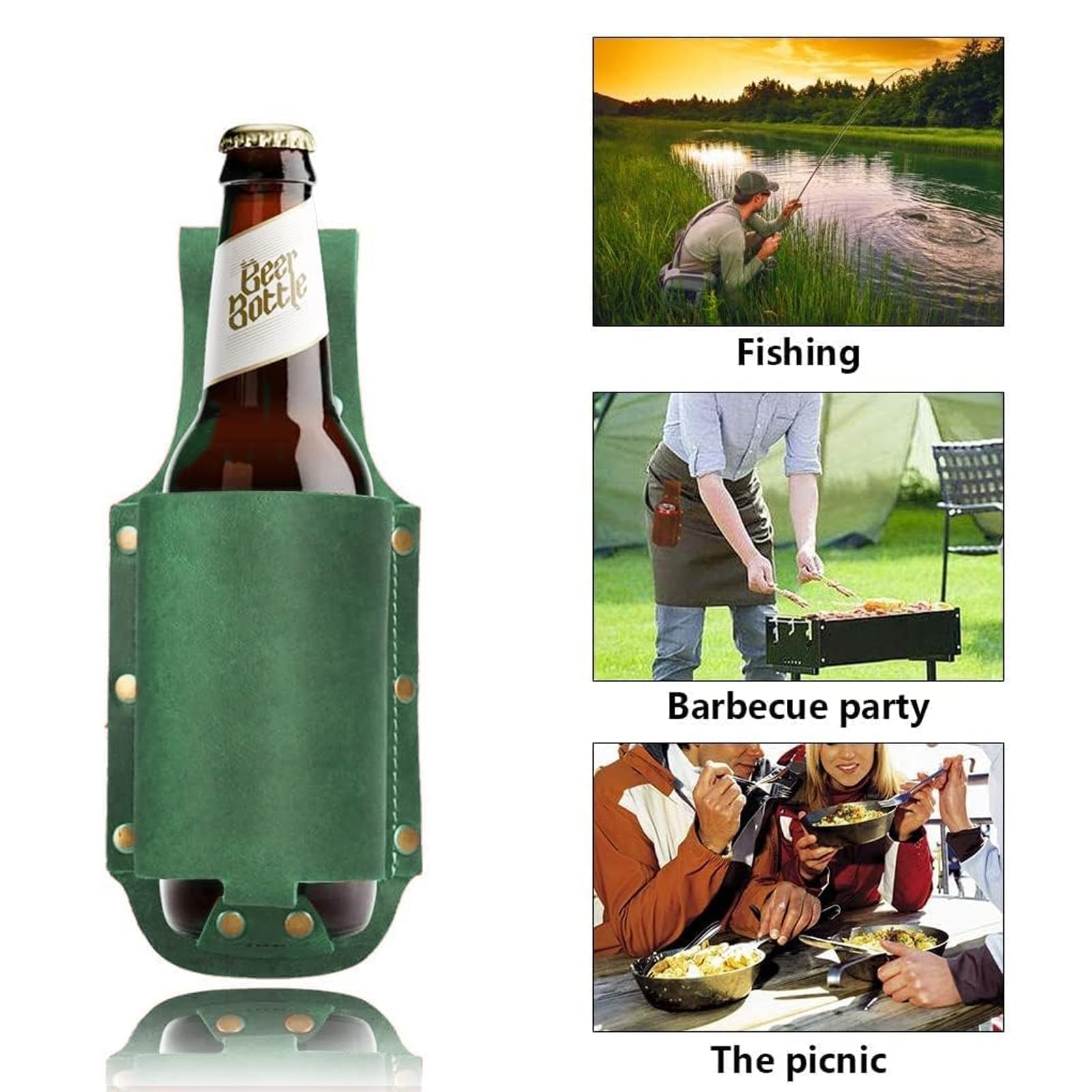 Biergürtel Bierhalter,Leder Flaschenhalter Gürtel Bierflaschenhalter Bierholster,Bier Geschenke für Männer Vatertag Weihnachten Biertrinker/Liebhaber Bierzubehör für die Reise.