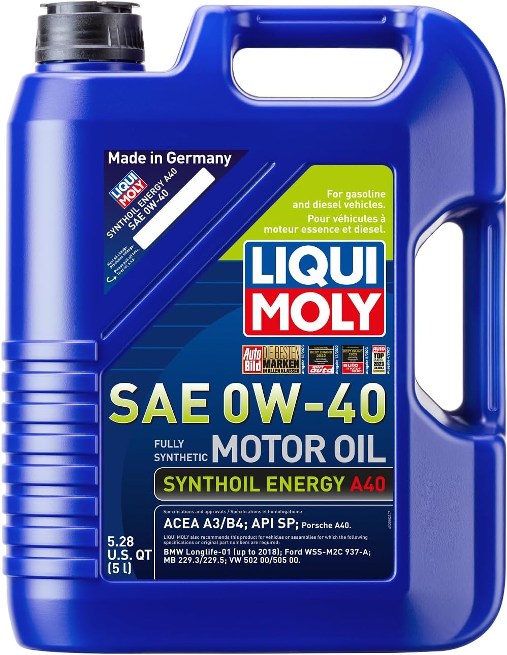 Synthoil Energy A40 SAE 0W-40 | 5 L | Fully synthetic engine oil | SKU: 2050