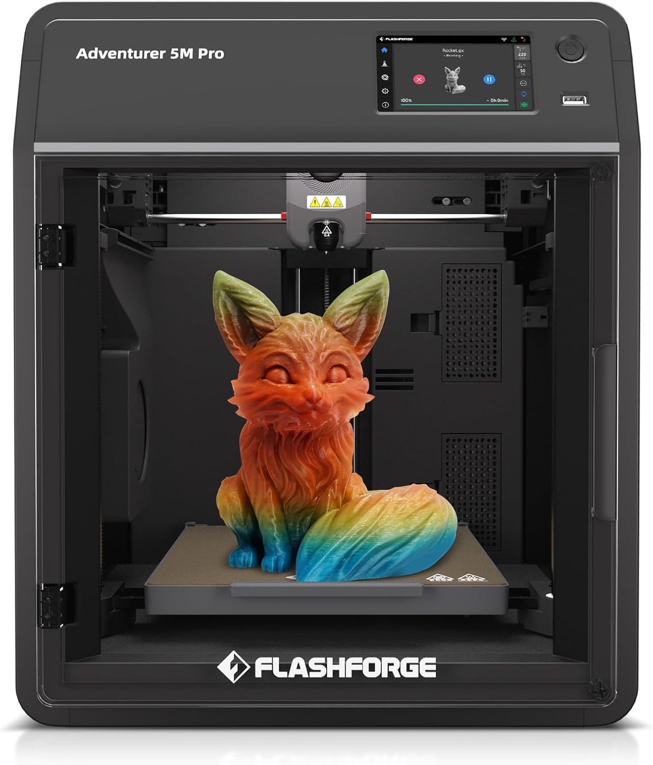 FLASHFORGE Adventurer 5M Pro 3D Printer, 600mm/s High-Speed, FDM 3D Printer Auto Leveling, Quick Detachable 280C Nozzle, CoreXY Structure, Dual Filtration, Built-in Camera,220x220x220mm