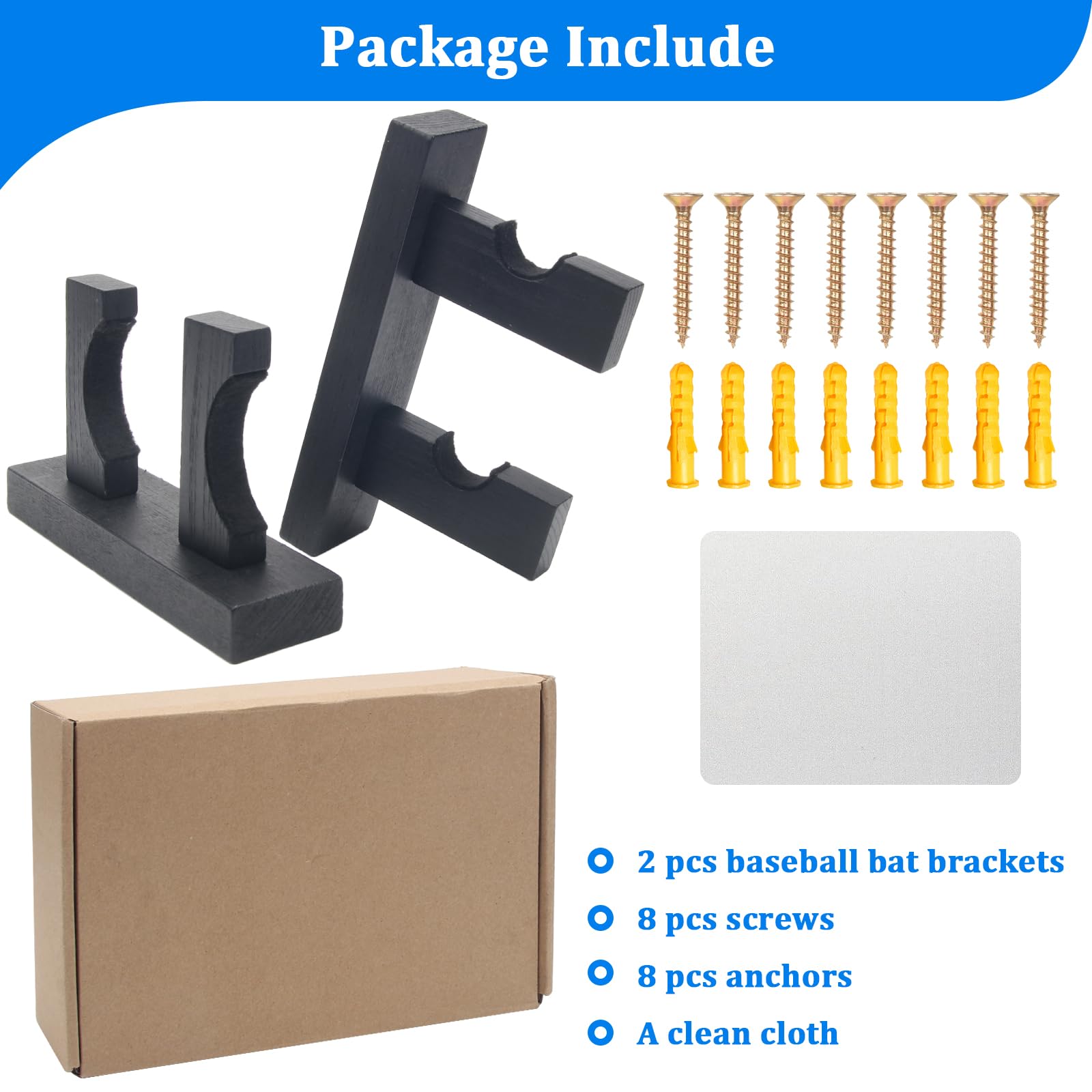 Baseball Display FKUMLUN Baseball Softball Bat Wall Mount Bat Display Case Holder With Felt Liner And Hidden Screws Ba Baseball Bat Tube