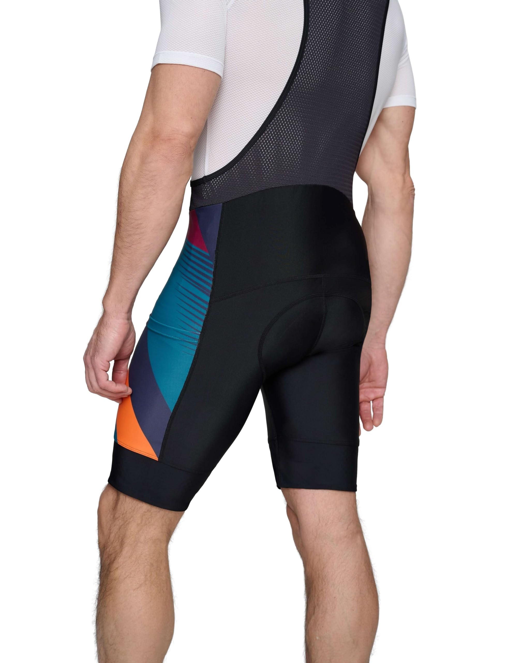 TCA gepolsterte Fahrradhose für Herren - Radlerhose für Herren mit Seitentaschen - Männer Radhose Gepolstert - Männer Fahrradbekleidung schnelltrocknend - Men Bib Shorts