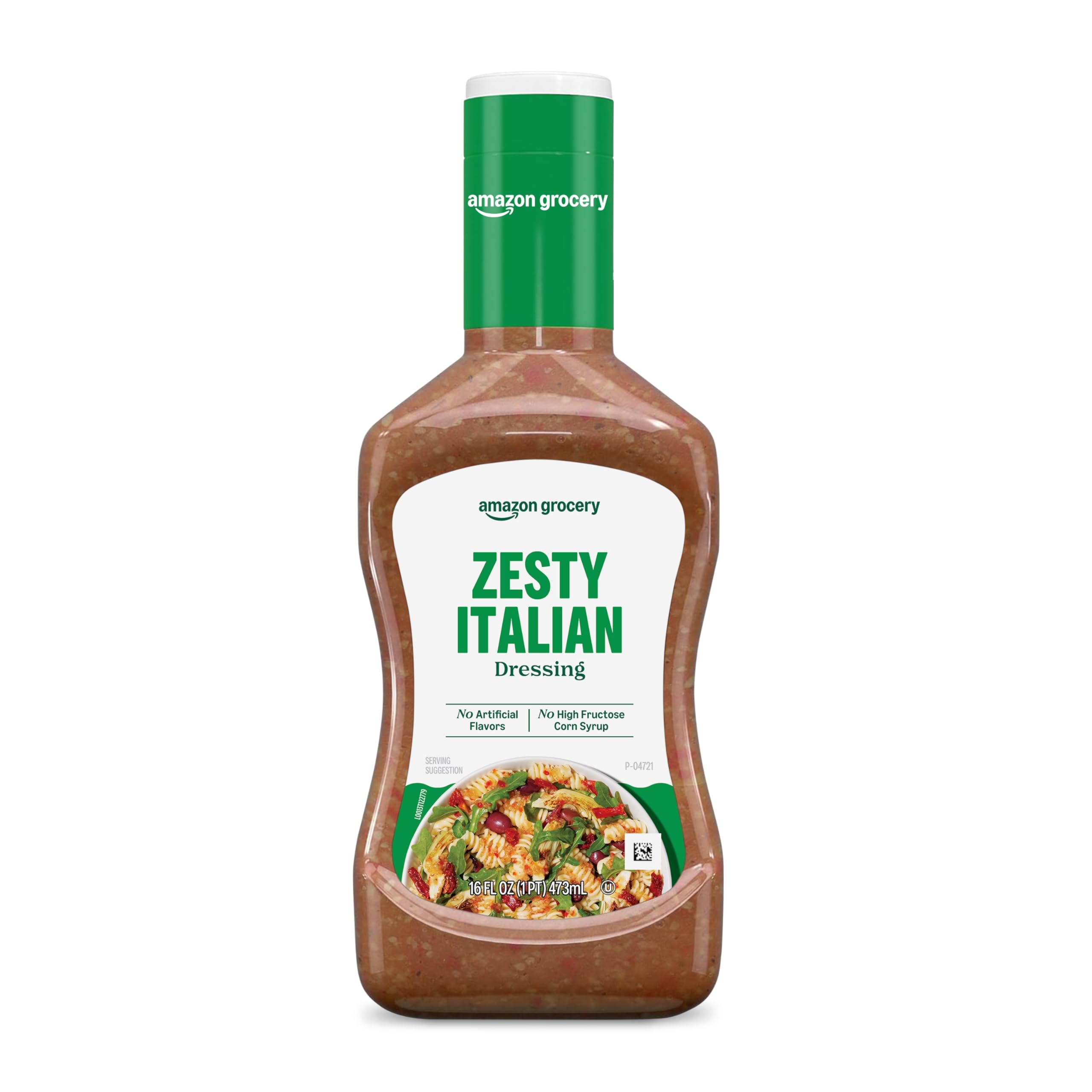 Amazon Grocery, Zesty Italian Dressing, 16 Fl Oz (Previously Happy Belly, Packaging May Vary)