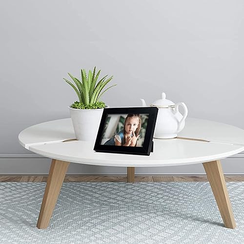 Miniatura 5 de Frametory, Juego de 4 portarretratos negros de 5 x 7 pulgadas, vidrio real de alta definición, formatos horizontales y verticales para montaje en